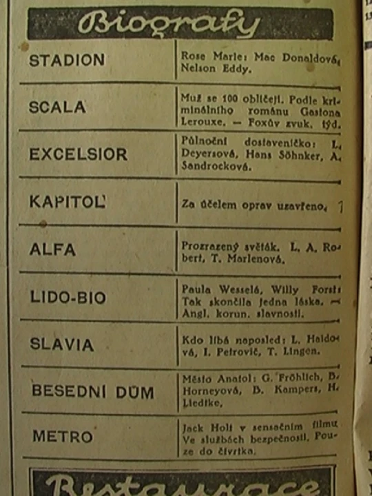 Zdroj: Projekt "Filmové Brno", Ústav filmu a audiovizuální kultury, Filozofická fakulta, Masarykova univerzita, Brno. Denní tisk z 22.06.1937. - http://www.phil.muni.cz/filmovebrno