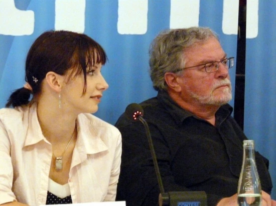 na první tiskové konferenci poroty, předsedkyně poroty Dorota Nvotová a Jan Kačer