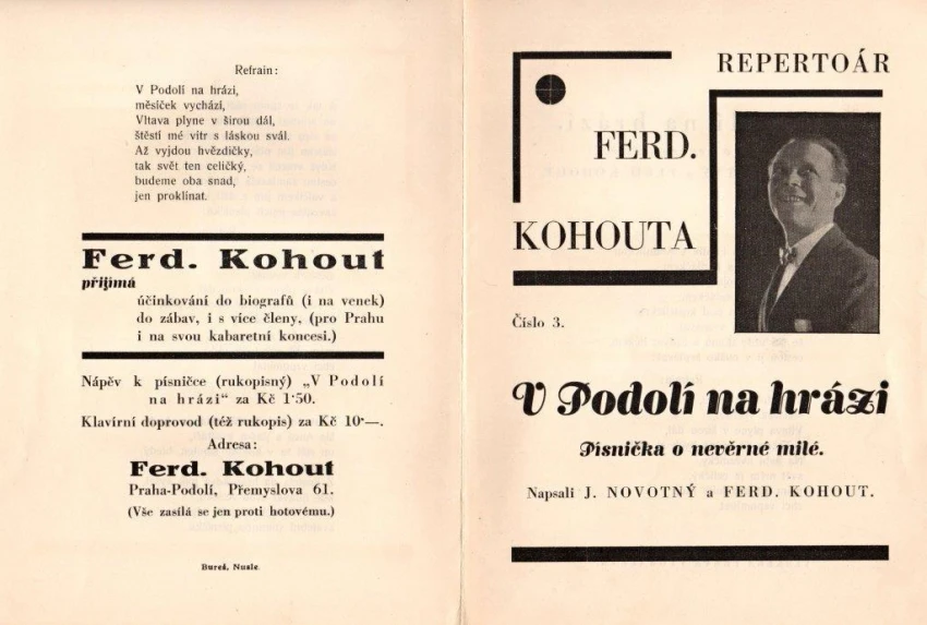 Ferdinand Kohout V Podolí na hrázi.