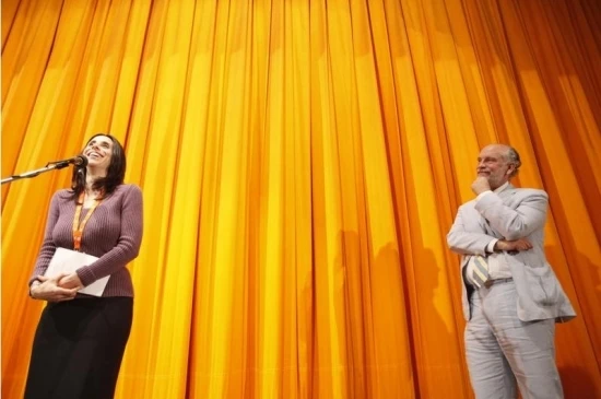Režisérka Rebecca Cammisa a John Malkovich uvádějí film Cesta domů