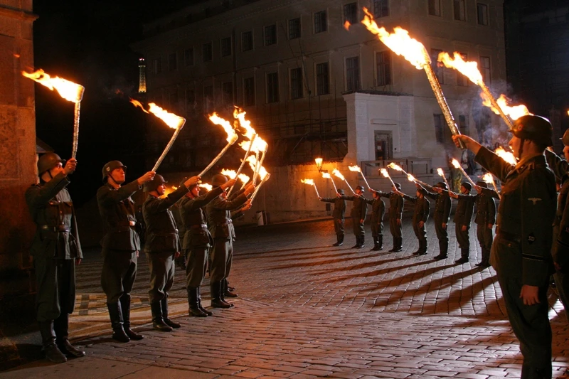 Natáčení na Pražském hradě - Pohřeb Heydricha