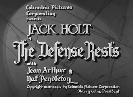 The Defense Rests (1934)