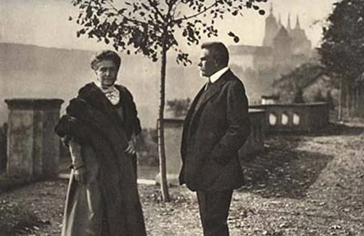 Karel Kramář s manželkou