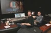 Prosinec 2007. S kolegou Jonathanem při práci na filmu "The Tender Hook" ve studiu Philmsound.  Na obrázku je herečka Rose Byrne.