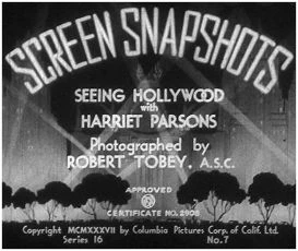 Screen Snapshots: Seeing Hollywood (1937)