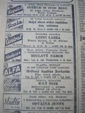 zdroj: Ústav filmu a audiovizuální kultury na Filozofické fakultě, Masarykova Univerzita, denní tisk z 21.05.1943