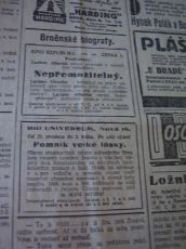 Zdroj: Projekt "Filmové Brno", Ústav filmu a audiovizuální kultury, Filozofická fakulta, Masarykova univerzita, Brno. Denní tisk z 28.12.1928. - http://www.phil.muni.cz/filmovebrno