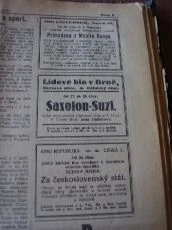 zdroj: Ústav filmu a audiovizuální kultury na Filozofické fakultě, Masarykova Univerzita, denní tisk z 26.10.1928