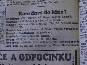 zdroj: Ústav filmu a audiovizuální kultury na Filozofické fakultě, Masarykova Univerzita, denní tisk z 27.04.1934