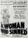 A Woman Who Sinned
